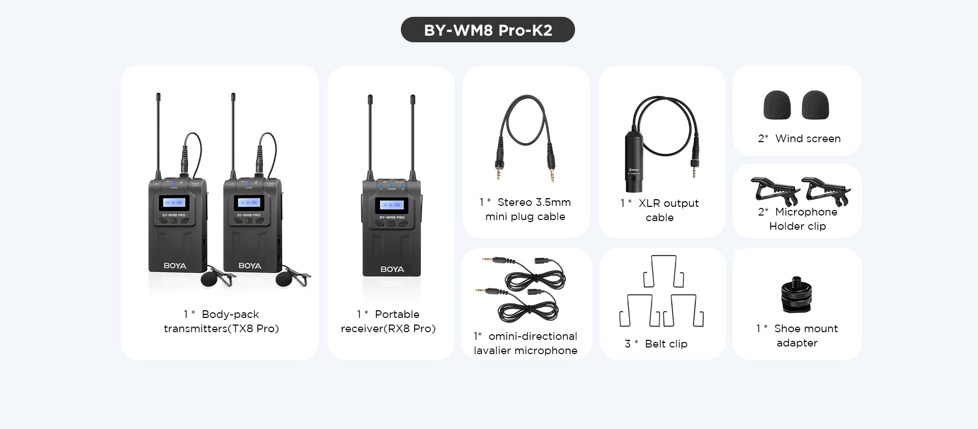 boya wm8 pro wireless microphone